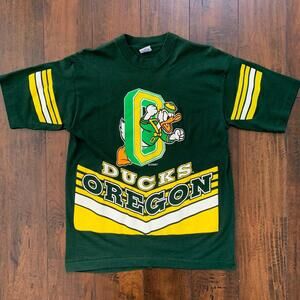 Oregon Ducks Vintage T Shirt Donald Duck Disney KIDS BOYS Mens Small 90s Afro